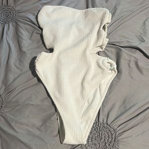 white one piece bikini